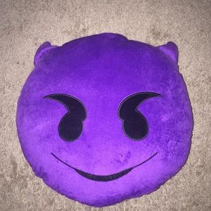 Devil emoji pillow